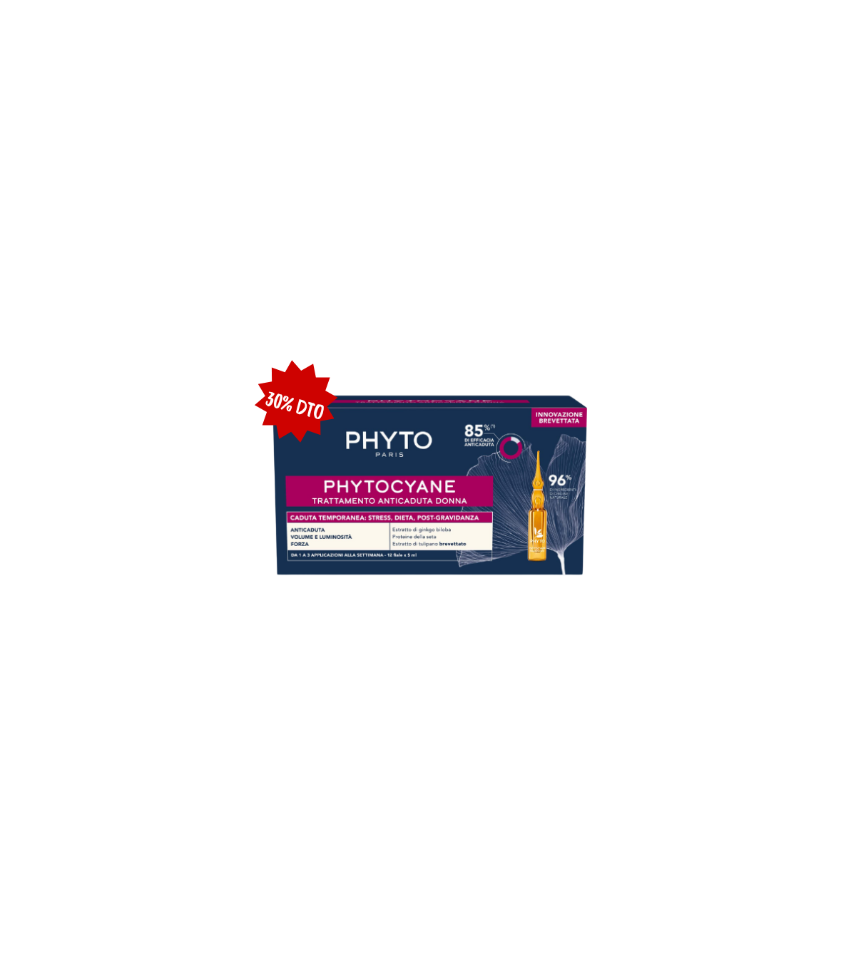 PHYTO PACK PHYTOCYANE TTO ANTICAIDA REACCIONAL+CHAMPU REGALO