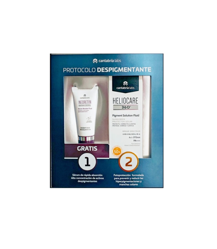 HELIOCARE PACK PIGMENT SOLUTION FLUID +50 SPF + GRATIS MINITALLA NEORETIN CONCENTRATE