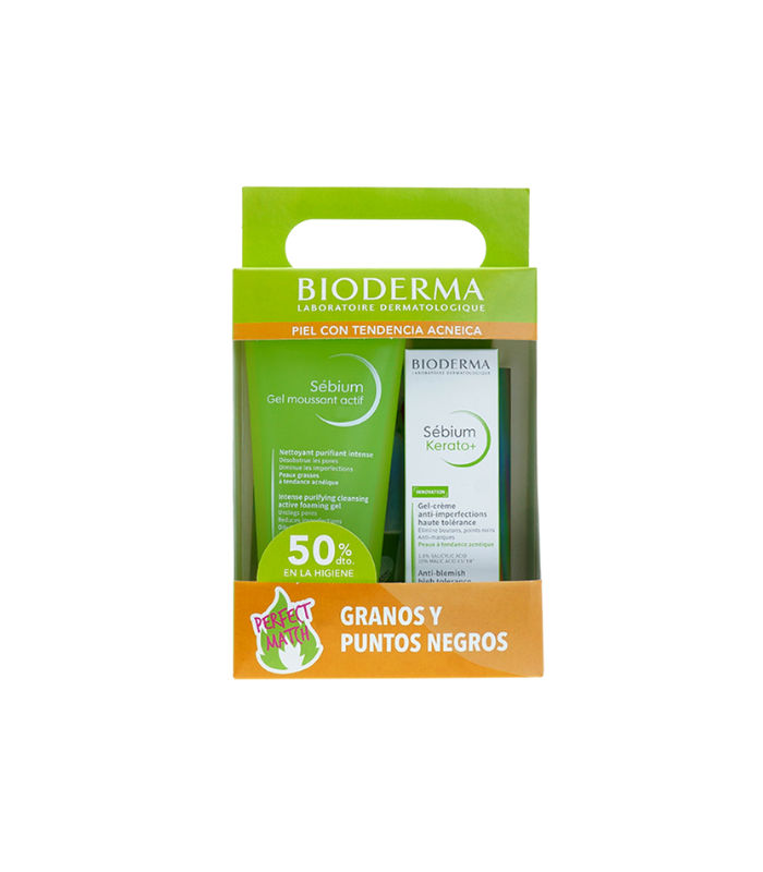 BIODERMA PACK SEBIUM GEL MOUSSANT ACTIF 200ML + SEBIUM KERATO+ 30ML