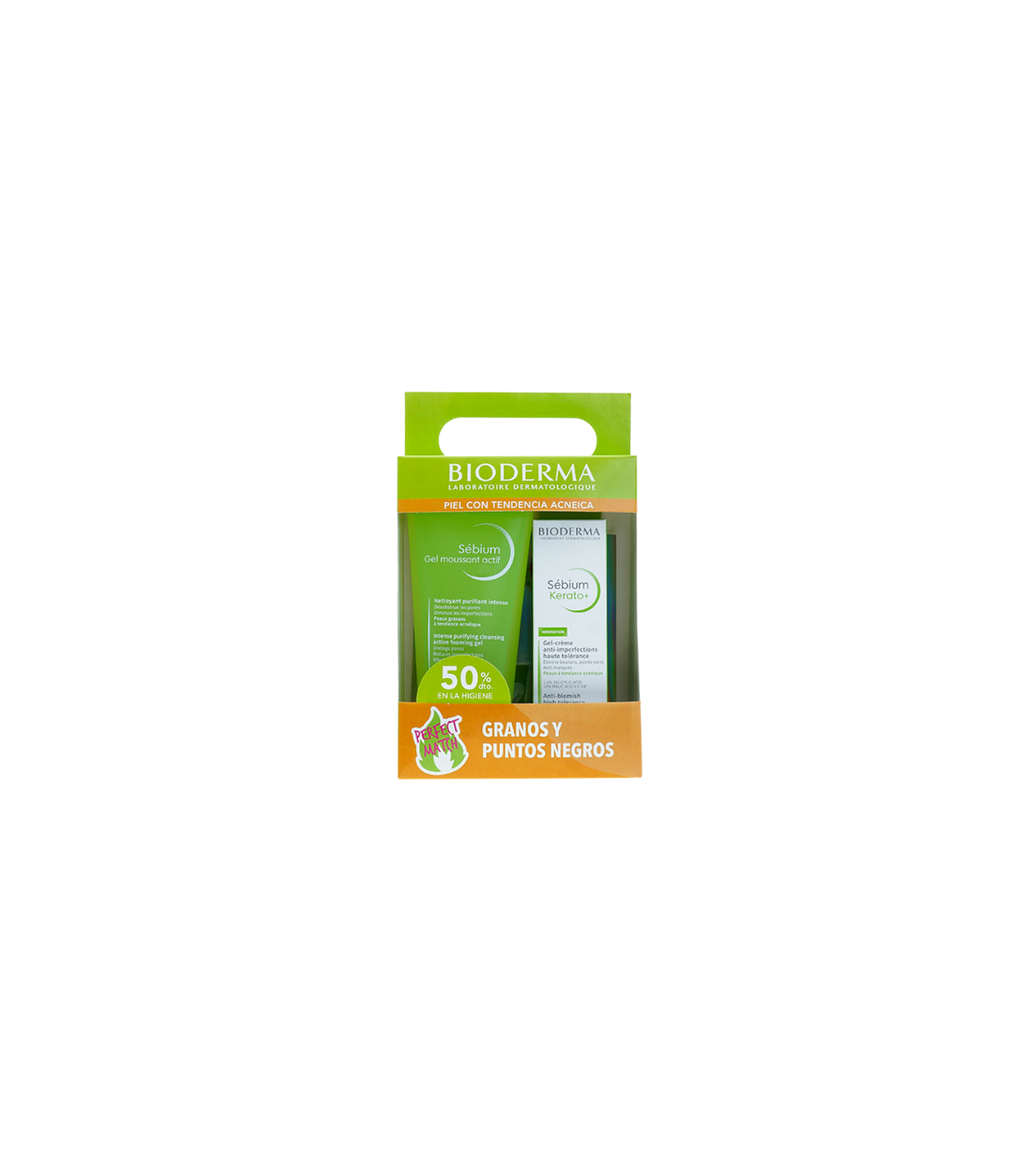 BIODERMA PACK SEBIUM GEL MOUSSANT ACTIF 200ML + SEBIUM KERATO+ 30ML