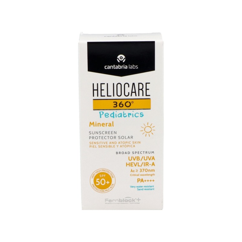 HELIOCARE 360 SPF 50+ PEDIATRICS MINERAL PROTECTOR SOLAR PIEL SENSIBLE Y ATOPICA 1 ENVASE 50 ML