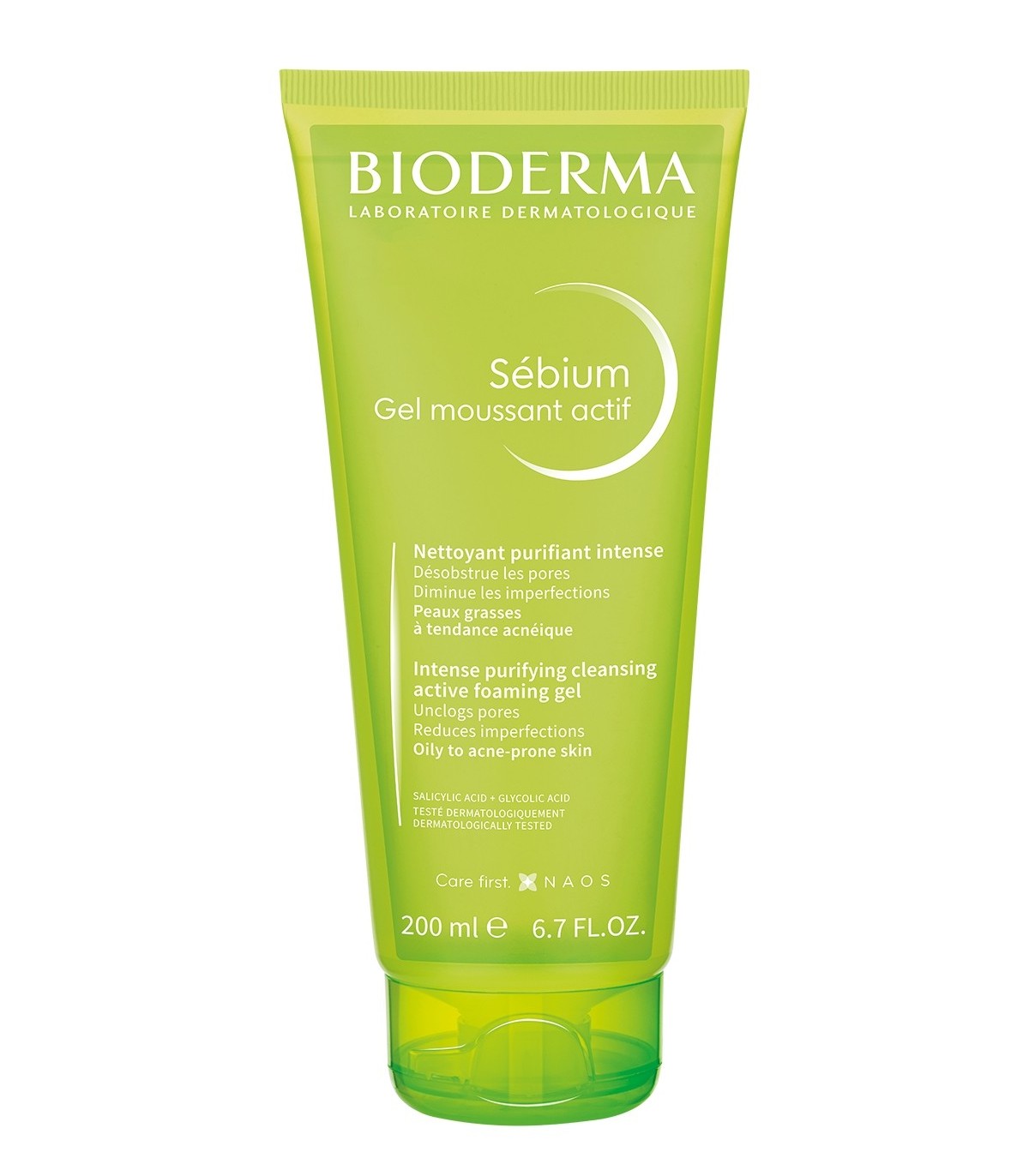 BIODERMA SEBIUM GEL MOUSSANT ACTIF 1 TUBO 200 ML