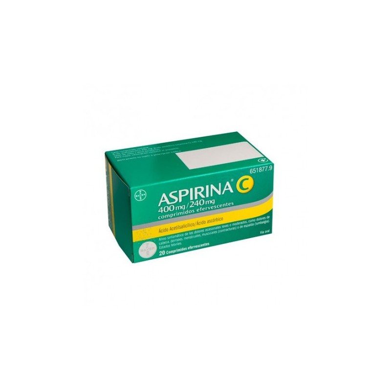 ASPIRINA C 400 mg/240 mg 20 COMPRIMIDOS EFERVESCENTES