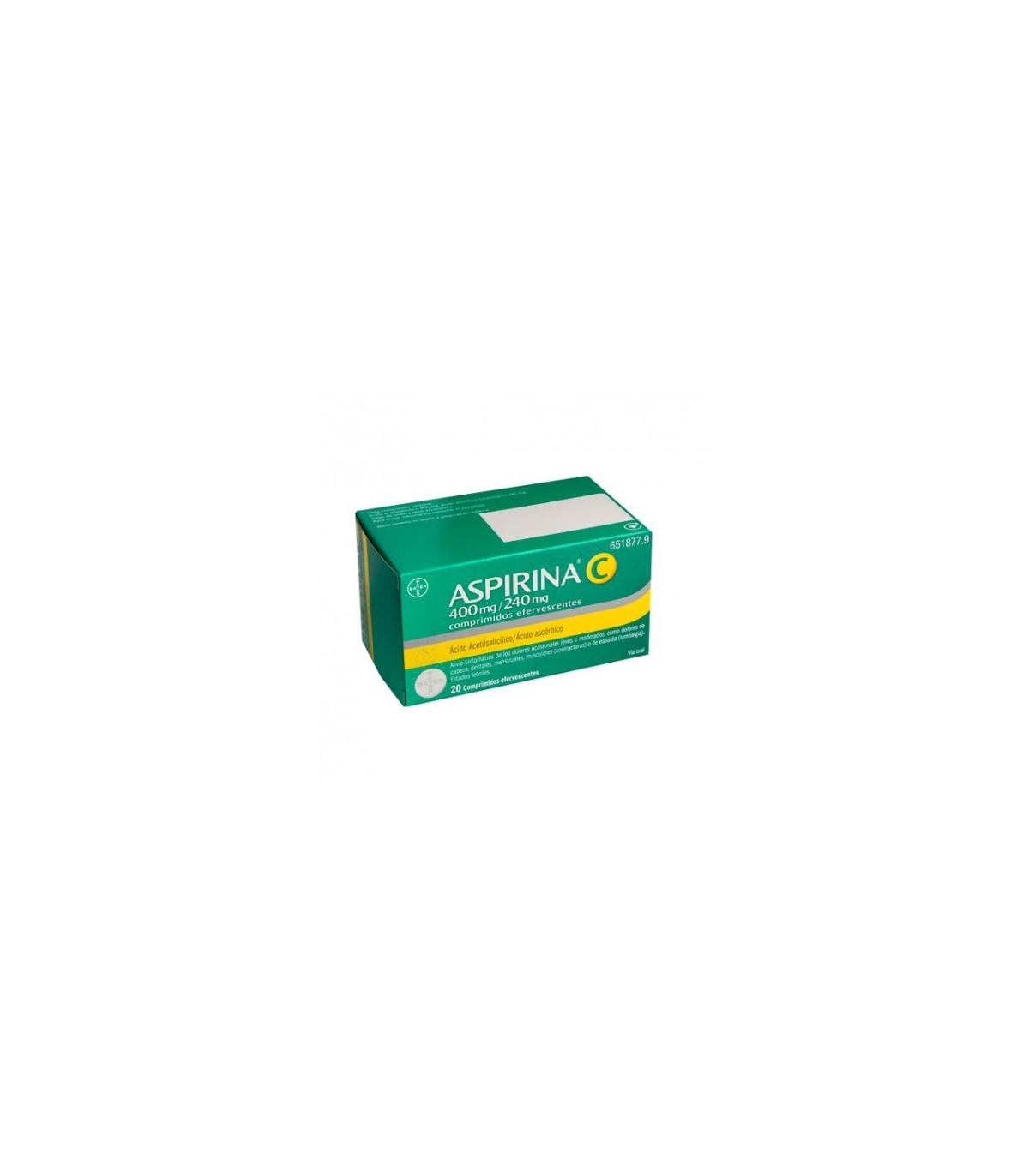 ASPIRINA C 400 mg/240 mg 20 COMPRIMIDOS EFERVESCENTES