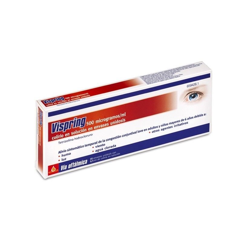 VISPRING 500 microgramos/ml COLIRIO EN SOLUCION 10 MONODOSIS 0,5 ml
