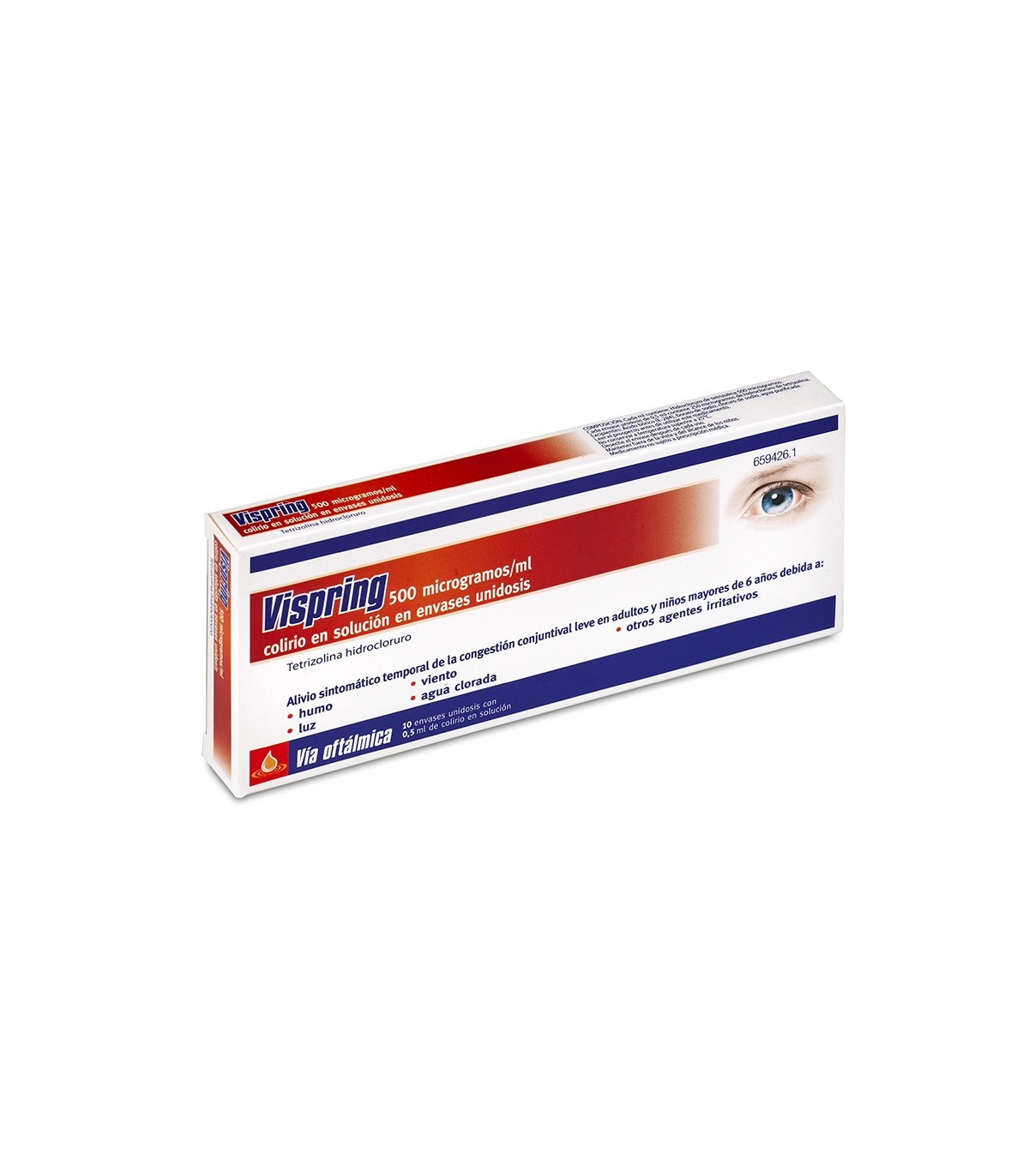 VISPRING 500 microgramos/ml COLIRIO EN SOLUCION 10 MONODOSIS 0,5 ml