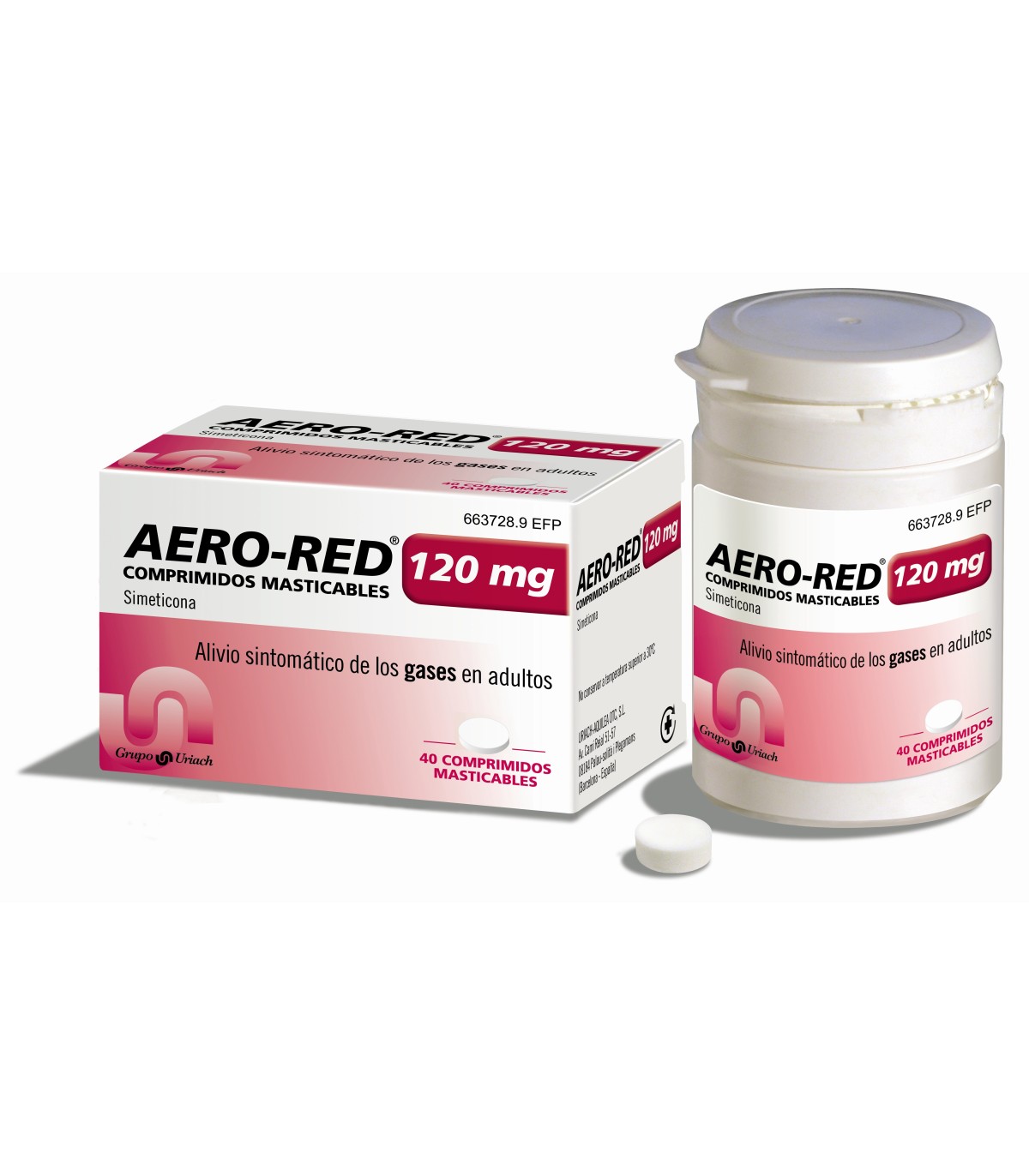 AERO RED 120 MG 40 COMPRIMIDOS MASTICABLES