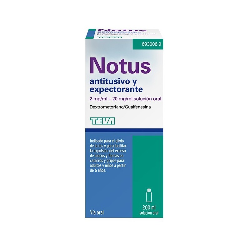 Notus Roca NOTUS ANTITUSIVO Y EXPECTORANTE 2 mg/ml + 20 mg/ml SOLUCION ORAL 1 ...