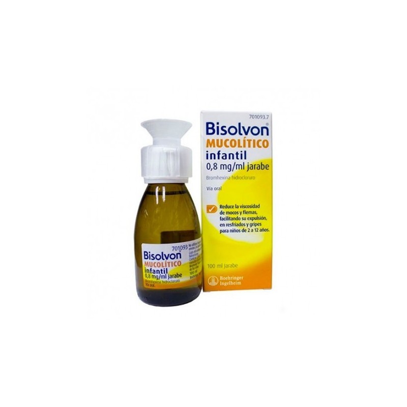BISOLVON MUCOLITICO INFANTIL 0,8 mg/ml JARABE 1 FRASCO 100 ml