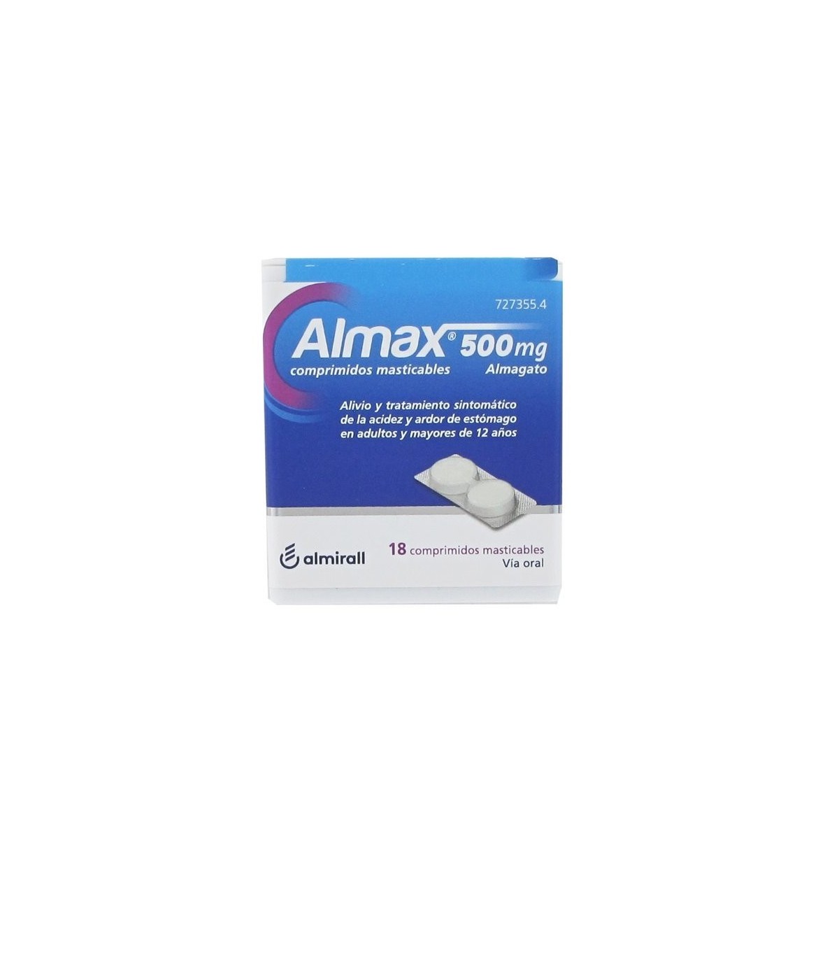 ALMAX 500 MG 18 COMPRIMIDOS MASTICABLES
