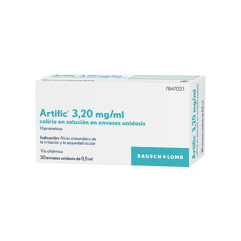 ARTIFIC 3,2 mg/ml COLIRIO EN SOLUCION 30 MONODOSIS 0,5 ml