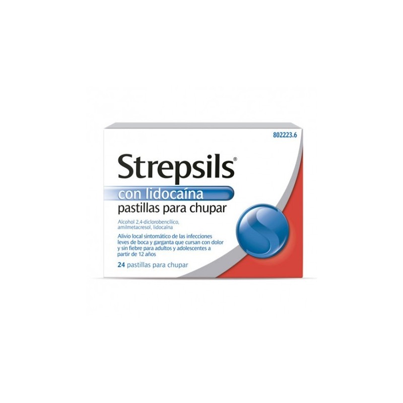 STREPSILS CON LIDOCAINA 24 PASTILLAS PARA CHUPAR