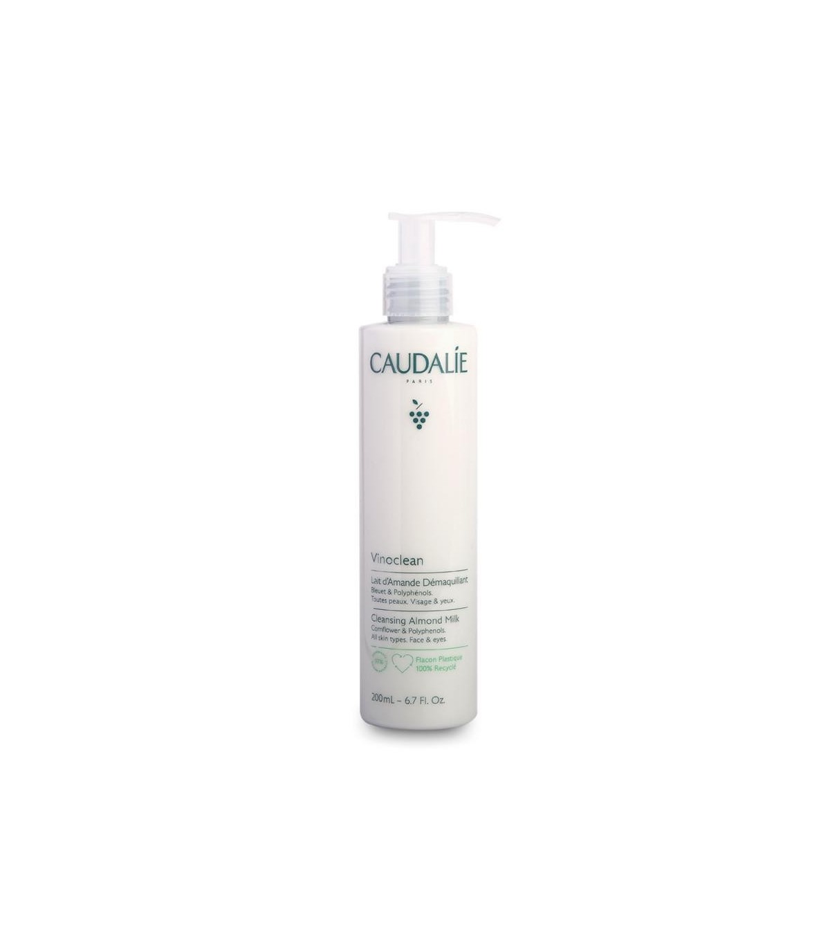 CAUDALIEE LECHE DE ALMENDRAS DESMAQUILLANTE SUAVE 200 ML
